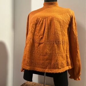 LC Lauren Conrad Vibrant Orange Sweater